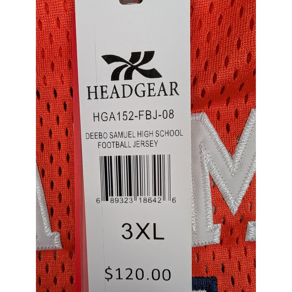 Chapman High School Jersey Mens 3XL Orange Deebo Samuel Football Headgear New - Picture 9 of 16